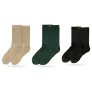 Bulg 788 Combed Cotton Crew Socks 3-Pair Military / Heritage Field Pack — Anatolia, Heritage Green, Hunter