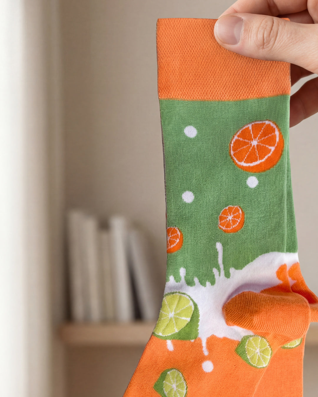 Socksop Orange and Lime| High Cotton Content
