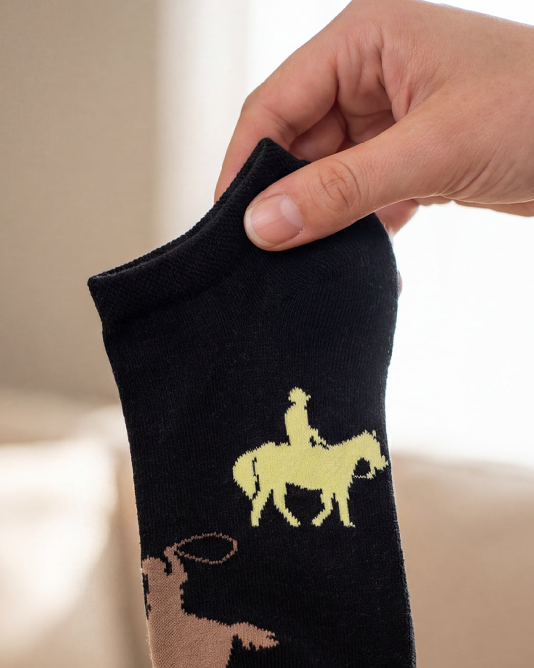 SOCKSOP Funky Cowboy Socks | High Cotton Breathable Ankle Socks