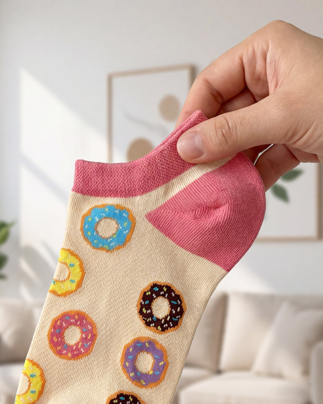 SOCKSOP Funky Donut Socks | High Cotton Breathable Ankle Socks