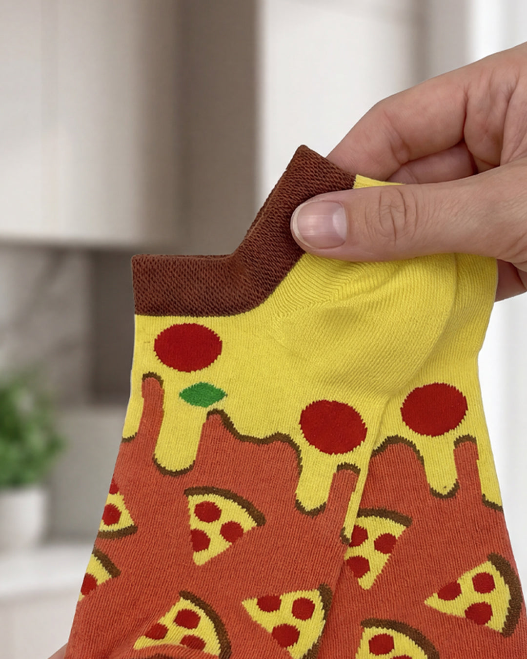 SOCKSOP Funky Pizza Socks | High Cotton Breathable Ankle Socks