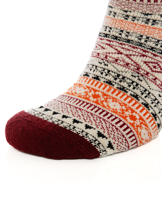 Socksop burgundy patterned socks | High Cotton Content