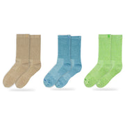 Bulg 788 Combed Cotton Crew Socks 3-Pair Spring Pastel (Easter) Pack — Anatolia, Goshima, Primavera