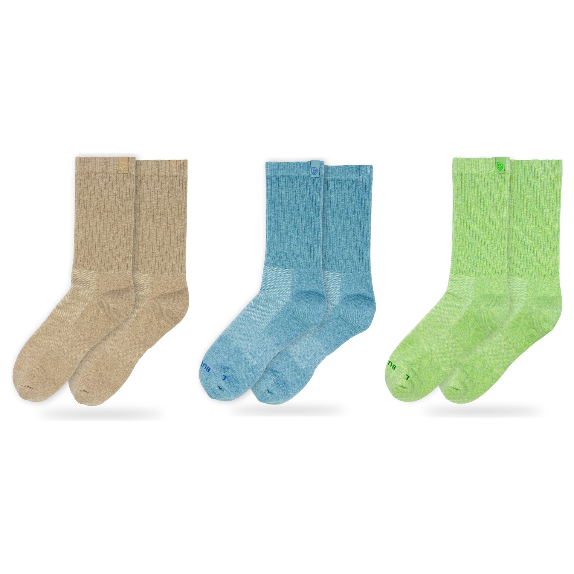 Bulg 788 Combed Cotton Crew Socks 3-Pair Spring Pastel (Easter) Pack — Anatolia, Goshima, Primavera