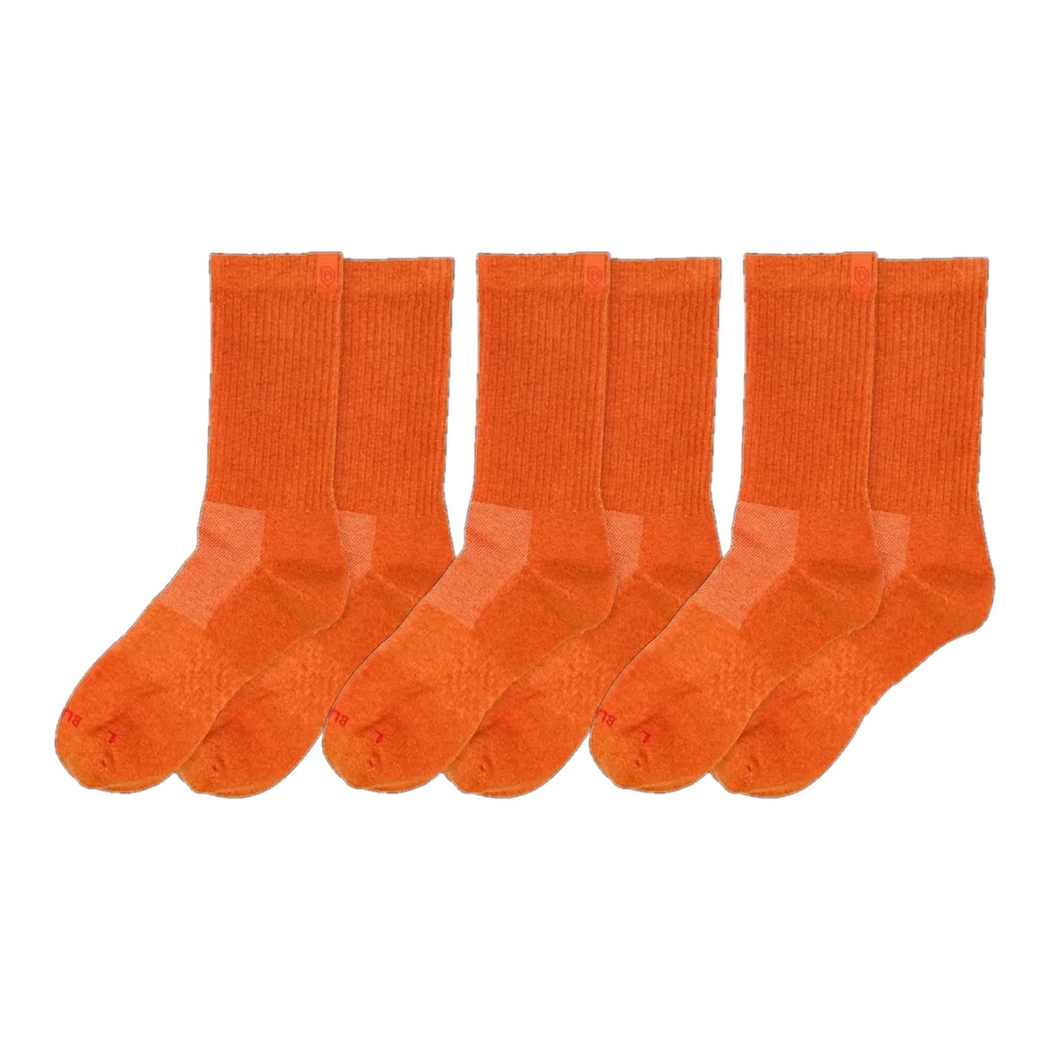Bulg Nr.788 3-Pair Bali Orange Gift Set, Premium Combed-Cotton Cushioned Crew Socks