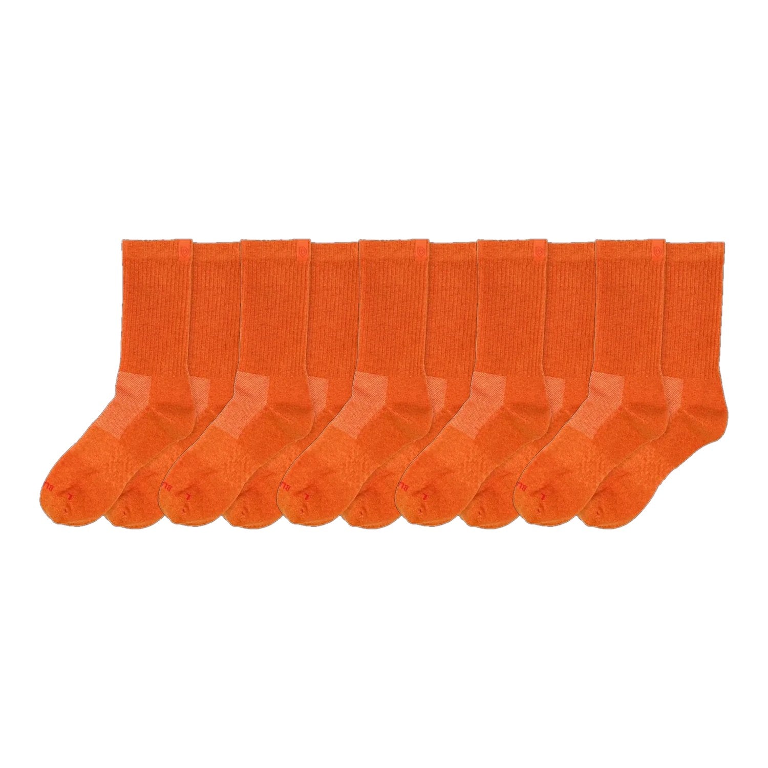 Bulg Nr.788 5-Pair Bali Orange Gift Set, Premium Combed-Cotton Cushioned Crew Socks