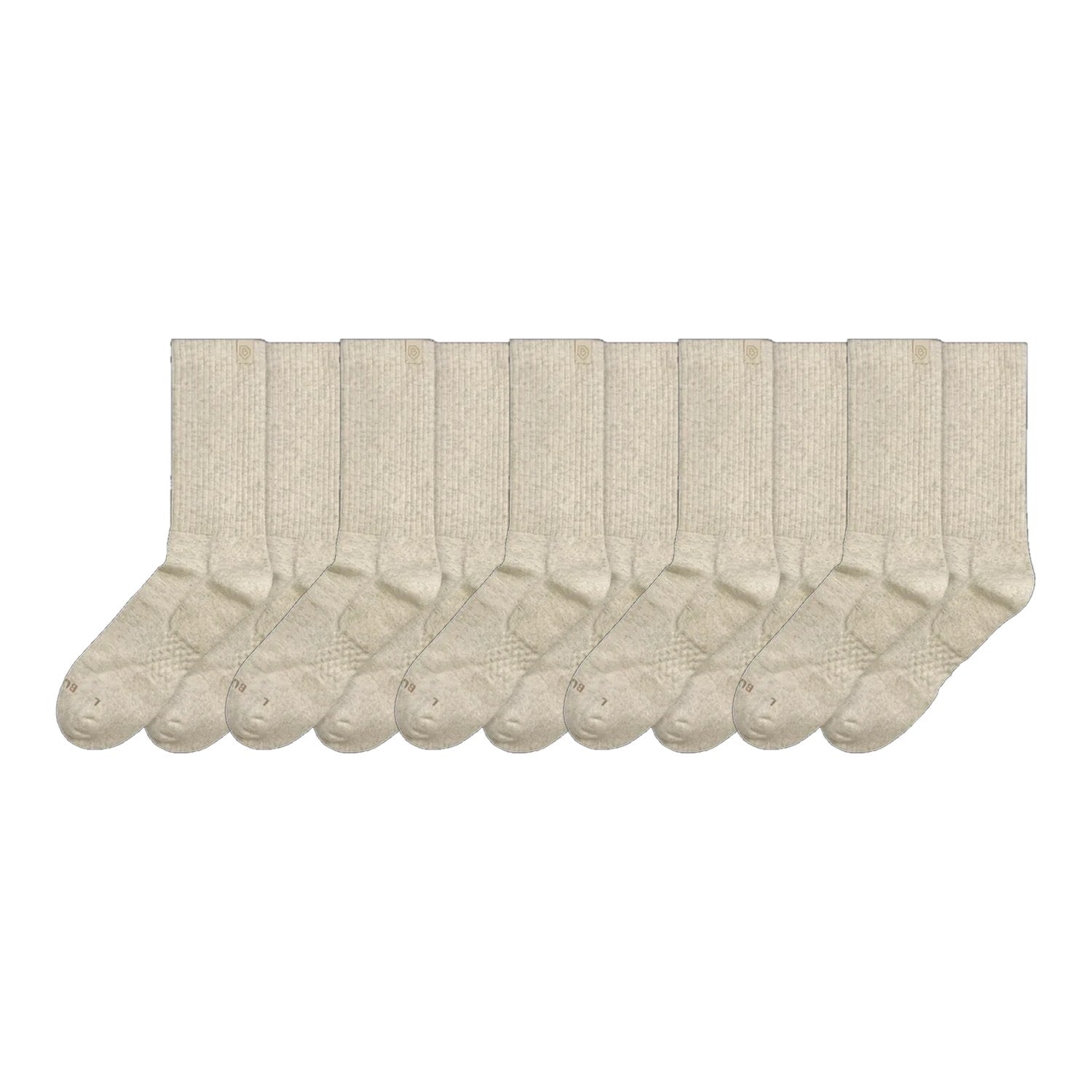 Bulg Nr.788 5-Pair Bleached Nature Gift Set, Premium Combed-Cotton Cushioned Crew Socks