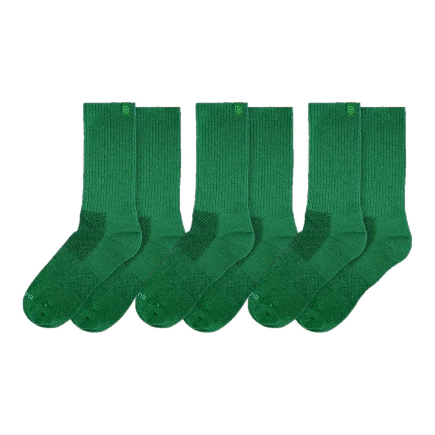 Bulg Nr.788 3-Pair British Racing Green Gift Set, Premium Combed-Cotton Cushioned Crew Socks