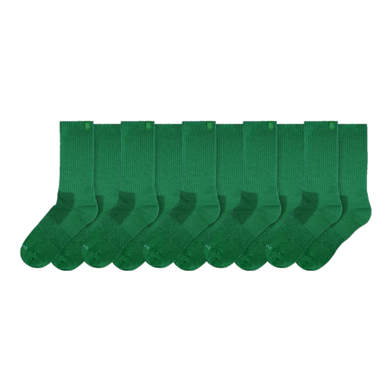 Bulg Nr.788 5-Pair British Racing Green Gift Set, Premium Combed-Cotton Cushioned Crew Socks