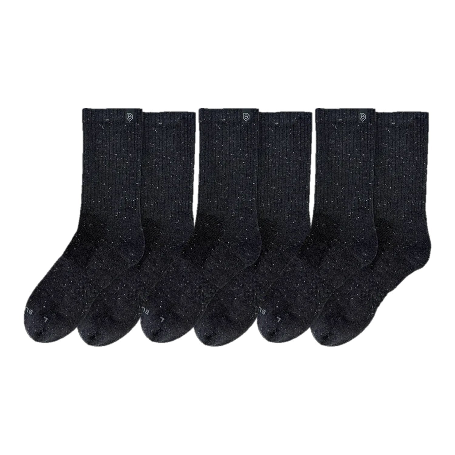 Bulg Nr.788 3-Pair Charcoal White Berry Gift Set, Premium Combed-Cotton Cushioned Crew Socks