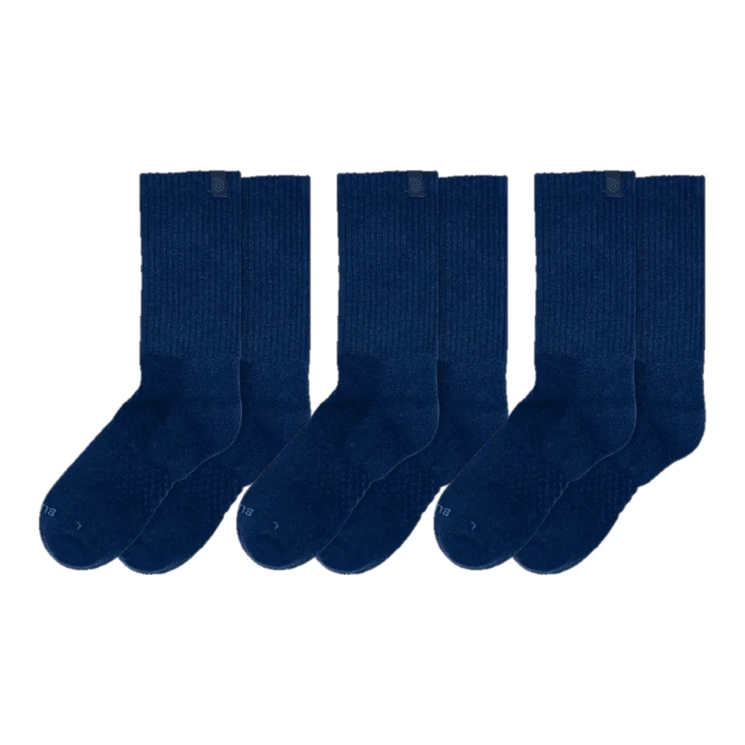 Bulg Nr.788 3-Pair Dark Blue Bond Gift Set, Premium Combed-Cotton Cushioned Crew Socks