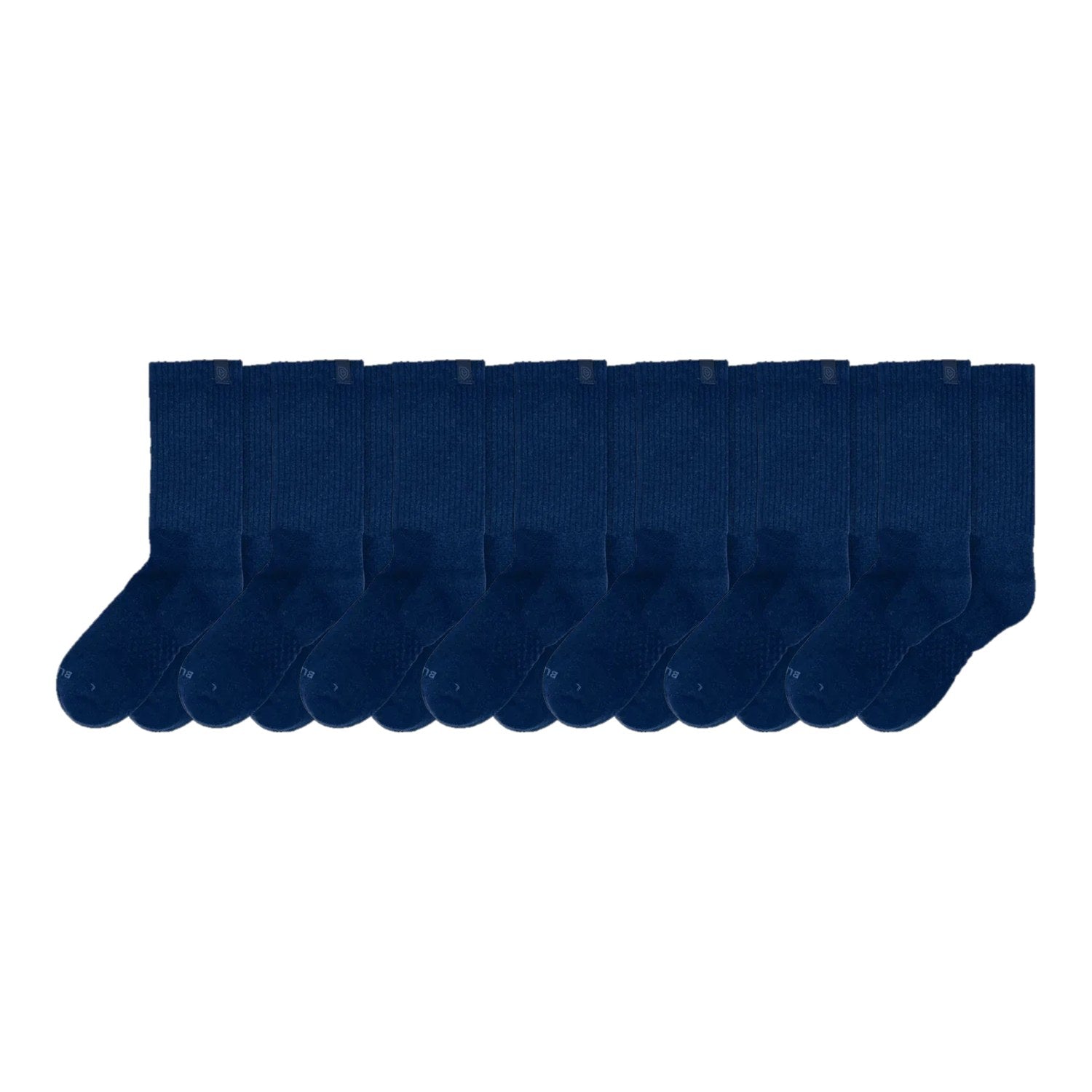 Bulg Nr.788 7-Pair Dark Blue Bond Gift Set, Premium Combed-Cotton Cushioned Crew Socks