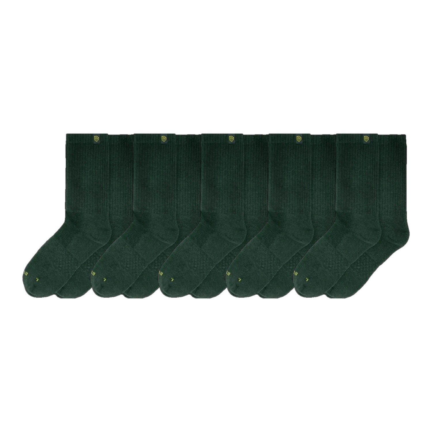 Bulg Nr.788 5-Pair Heritage Green Gift Set, Premium Combed-Cotton Cushioned Crew Socks