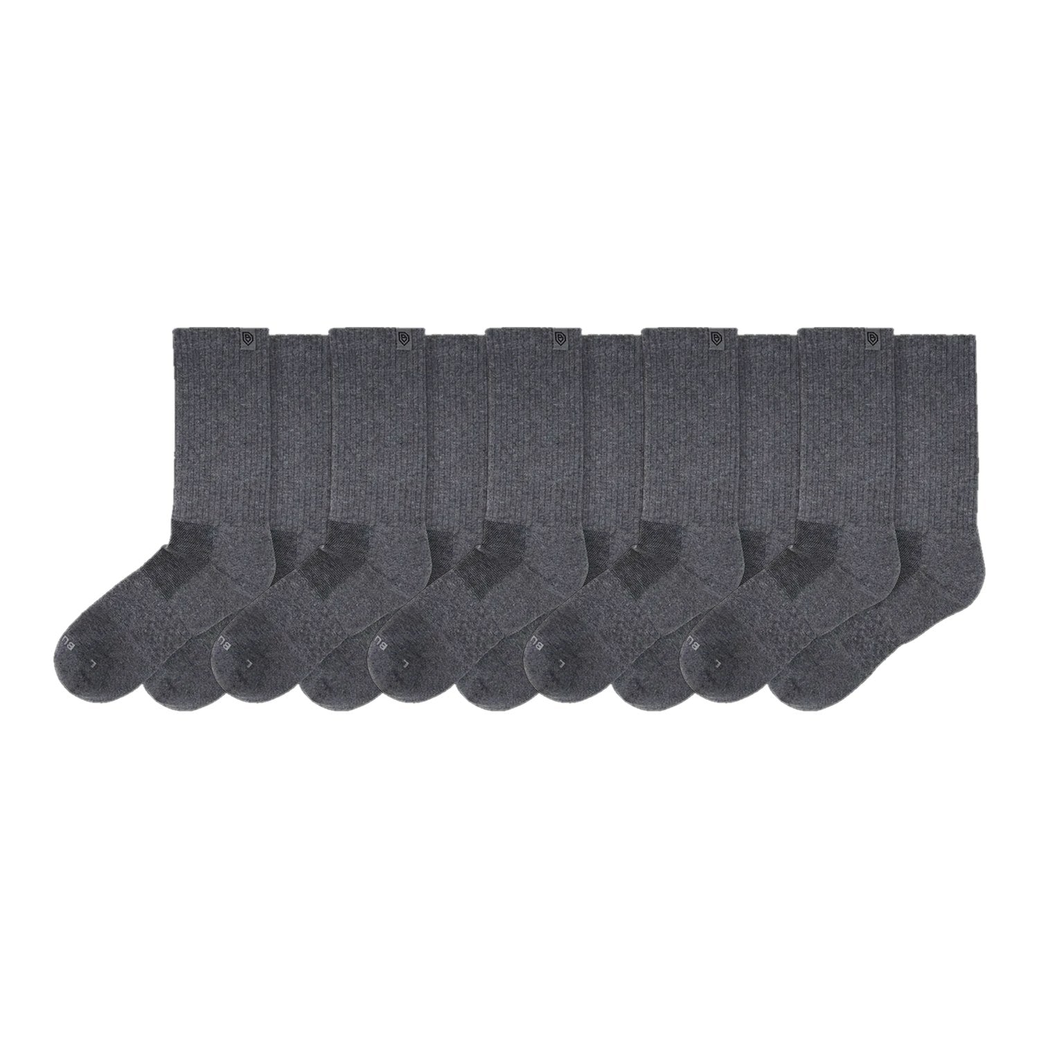 Bulg Nr.788 5-Pair Laden Grey Gift Set, Premium Combed-Cotton Cushioned Crew Socks