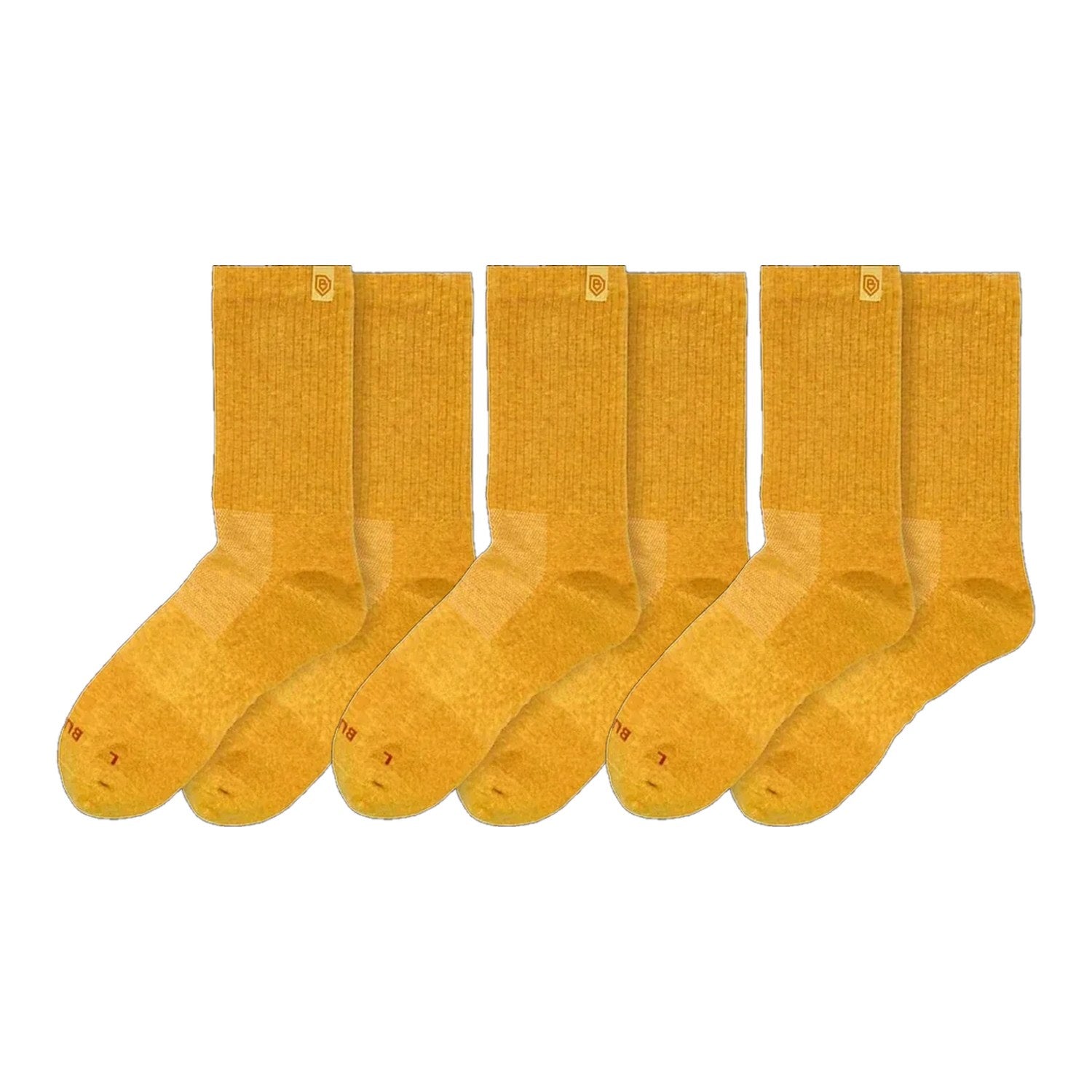 Bulg Nr.788 3-Pair Summer Gold Gift Set, Premium Combed-Cotton Cushioned Crew Socks