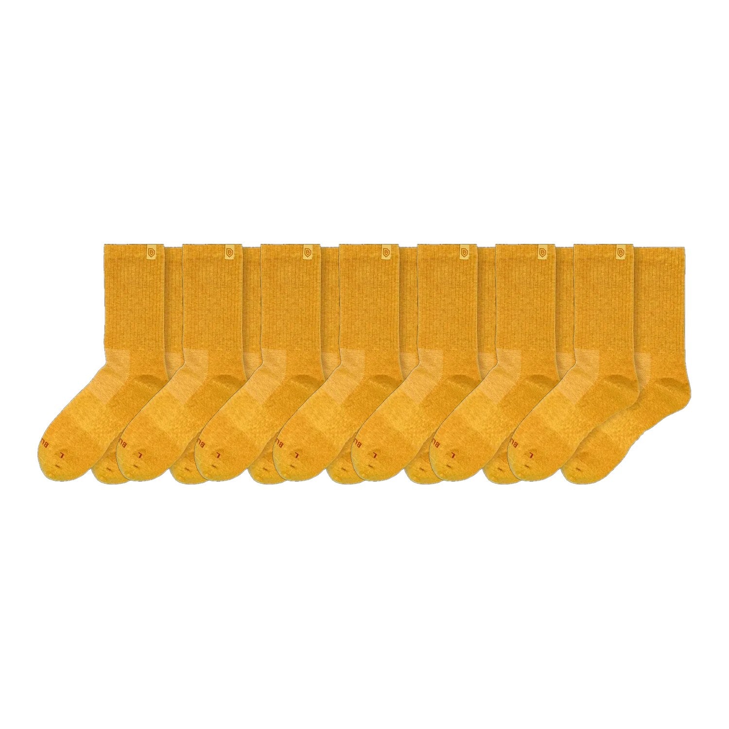 Bulg Nr.788 7-Pair Summer Gold Gift Set, Premium Combed-Cotton Cushioned Crew Socks