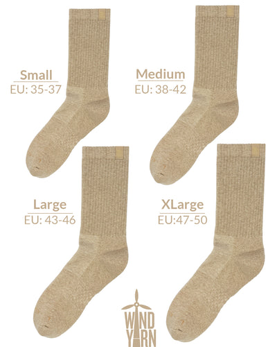 Bulg 788 Anatolia crew socks size chart fit guide
