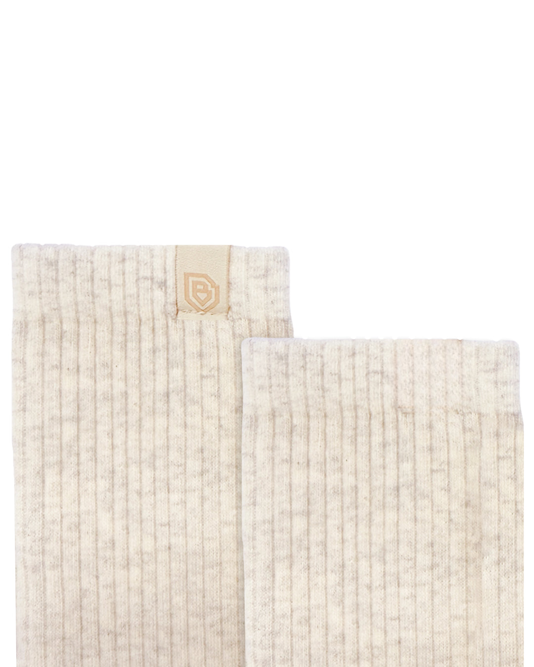 Bulg 788 Bleached Nature crew socks knit detail closeup combed cotton blend