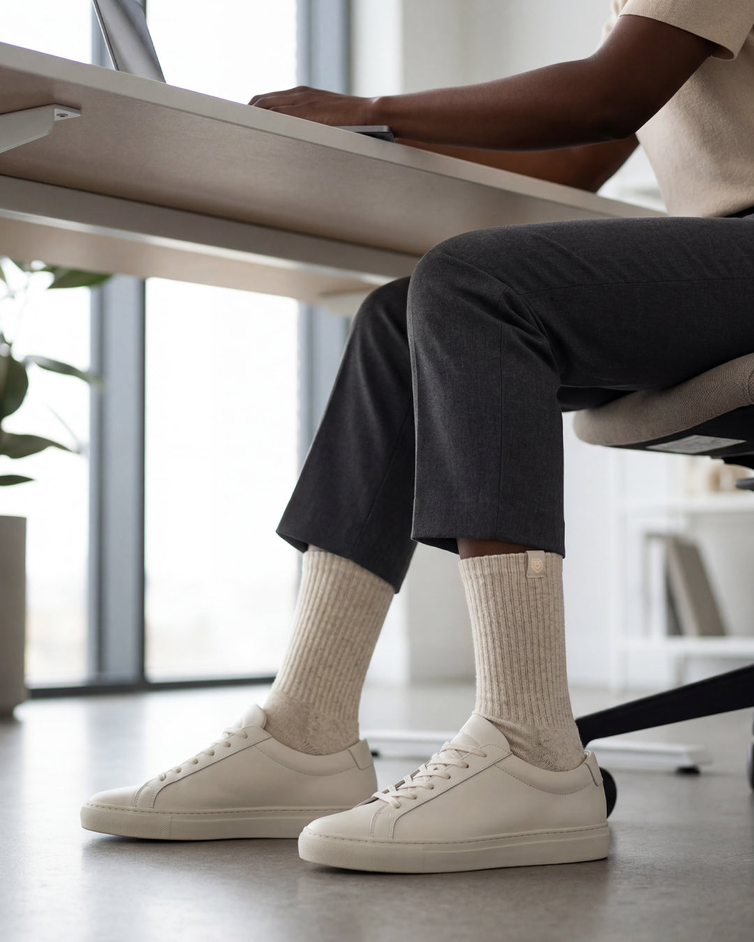 Bulg 788 Crew Socks Bleached Nature — lifestyle