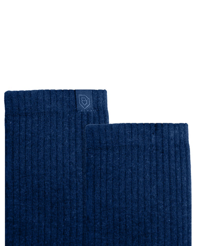 Bulg 788 Blue Bond crew socks knit detail closeup combed cotton blend