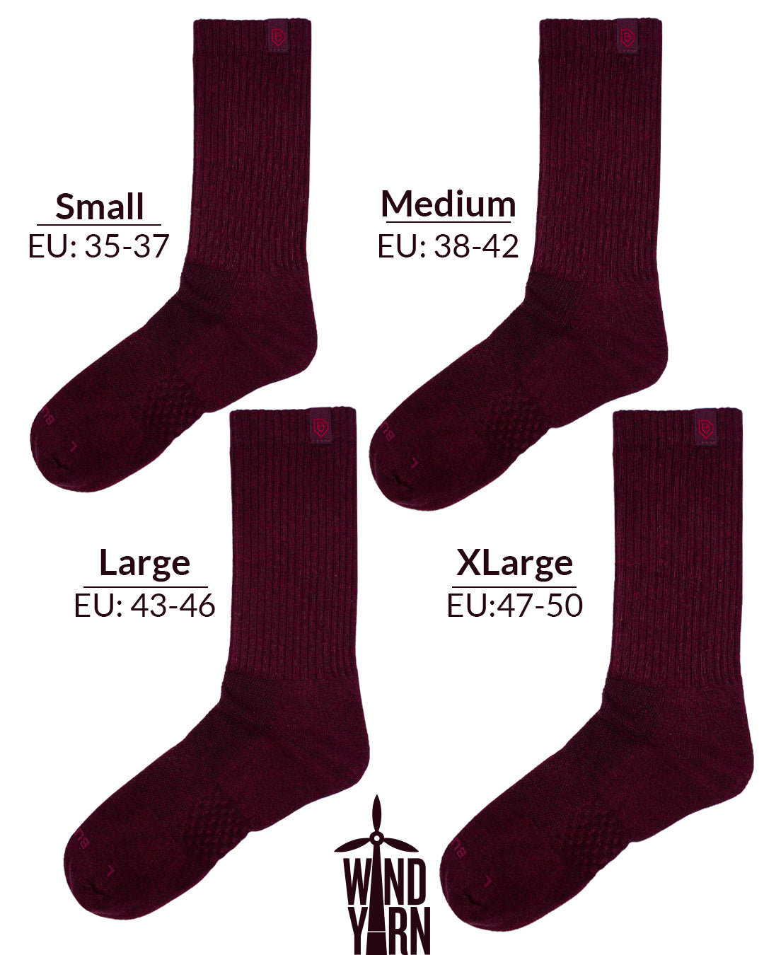 Bulg 788 C'est la Vie crew socks size chart fit guide