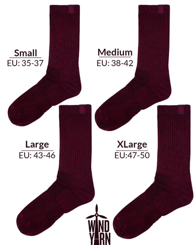 Bulg 788 C'est la Vie crew socks size chart fit guide