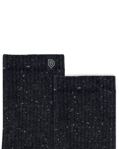 Bulg 788 Charcoal White Berry crew socks knit detail closeup combed cotton blend