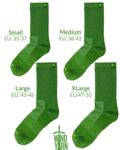 Bulg 788 Dormen crew socks size chart fit guide