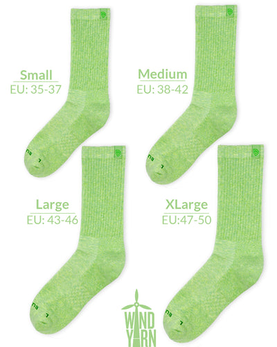 Bulg 788 Primavera crew socks size chart fit guide