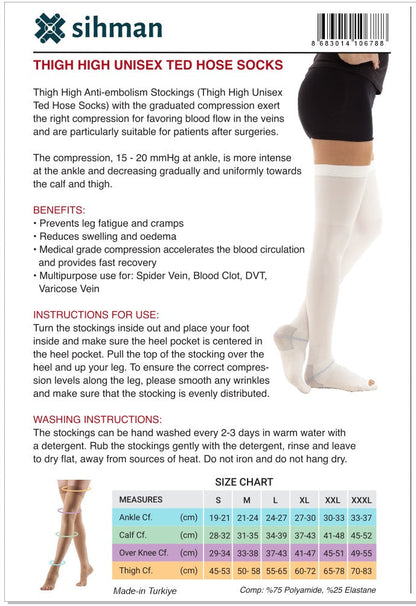 Sihman Anti-Embolism Compression Socks