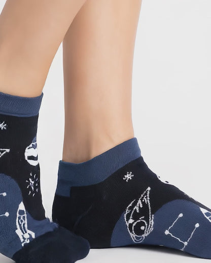 SOCKSOP Funky Space Socks | High Cotton Breathable Ankle Socks