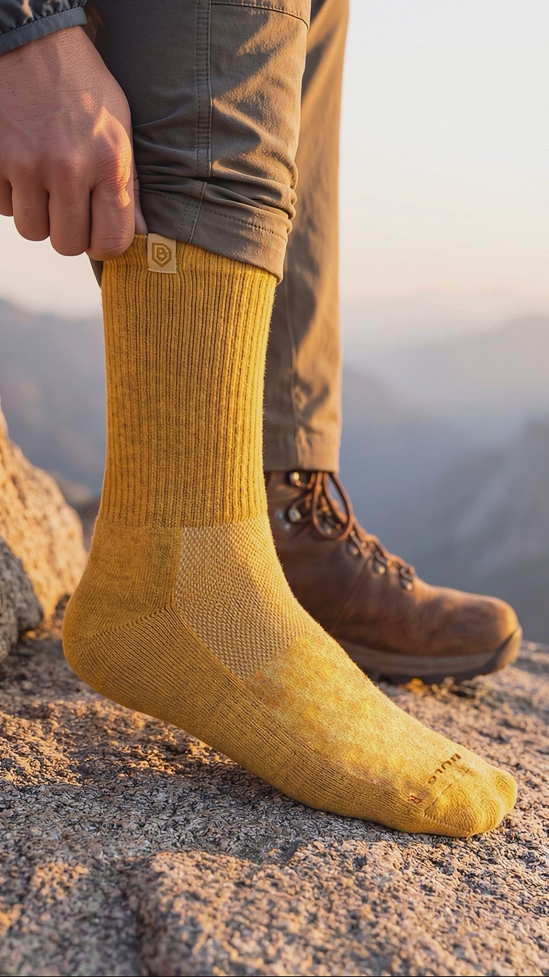 Load video: Bulg 788 Crew Socks Summer Gold — video