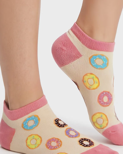 SOCKSOP Funky Donut Socks | High Cotton Breathable Ankle Socks