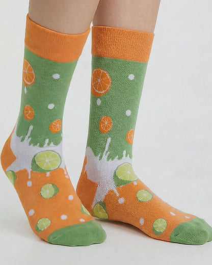 Socksop Orange and Lime| High Cotton Content