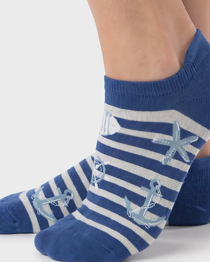 SOCKSOP Funky Nautical Socks |  High Cotton Breathable Ankle Socks